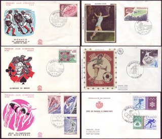 38 FDC Mónaco | 1956-92 (venta indiv. o en lote/s)