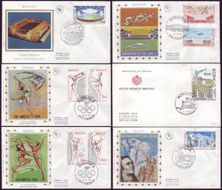 38 FDC Mónaco | 1956-92 (venta indiv. o en lote/s)