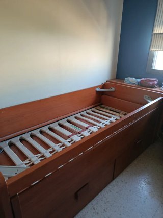 Cama nido con cajones madera de cerezo maciza