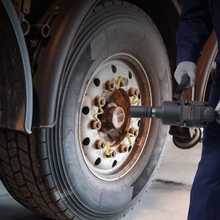 Llave de Impacto Neumática de 2.5 cm, Hasta 3698.45 N·m de Par de Inversión, Llave de Impacto Neumática de 2.5 cm Ligera con 2 Mangos para Reparaciones y Mantenimiento de Alta Dureza