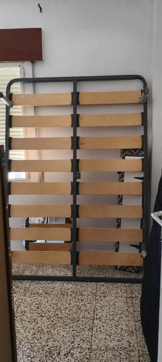 Somier 135cm Metal y Madera