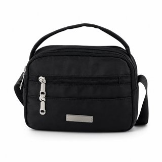 Bolso bandolera negro nuevo con compartimentos