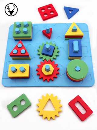 Puzzle educativo infantil apilable de formas