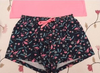 Pijama corto mujer flamenco Talla XS