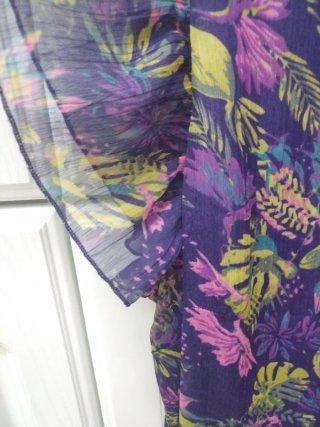 Vestido gasa estampado floral