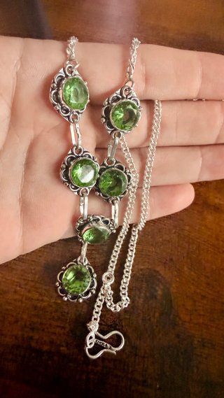 Conjunto Plata 925 y Peridotos