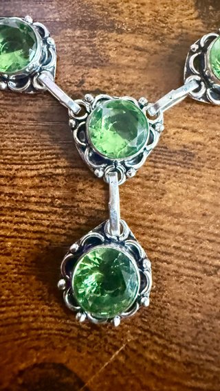 Conjunto Plata 925 y Peridotos