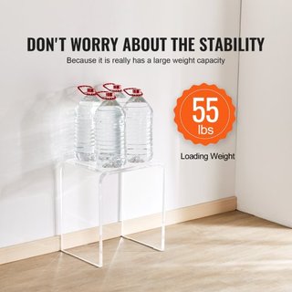 Mesa de Acrílico, Mesa Lateral en Forma de C de Lucite, Mesa Lateral de Acrílico Transparente para Bebidas, Comida, Snacks utilizada en Sala de Estar, Dormitorio y Estudio