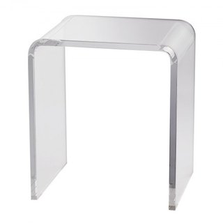 Mesa de Acrílico, Mesa Lateral en Forma de C de Lucite, Mesa Lateral de Acrílico Transparente para Bebidas, Comida, Snacks utilizada en Sala de Estar, Dormitorio y Estudio