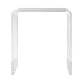 Mesa de Acrílico, Mesa Lateral en Forma de C de Lucite, Mesa Lateral de Acrílico Transparente para Bebidas, Comida, Snacks utilizada en Sala de Estar, Dormitorio y Estudio