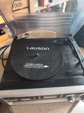 Tocadiscos Auson Negro/Plata