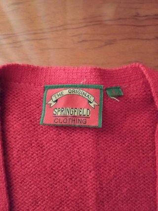 Chaqueta de lana roja Talla L