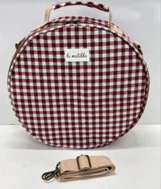 Bolso La Matilda a cuadros rojo y blanco