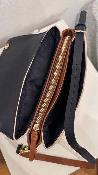 Bolso Parfois Tricolor Azul marino, Marrón y Beige