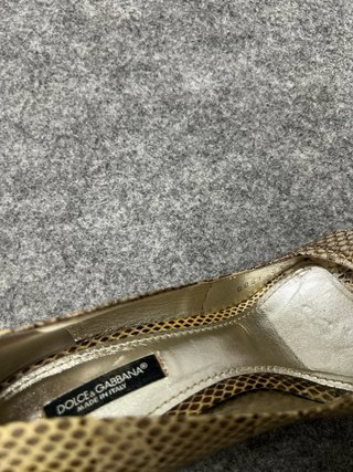 Tacones Dolce & Gabbana Pitón Beige/Marrón