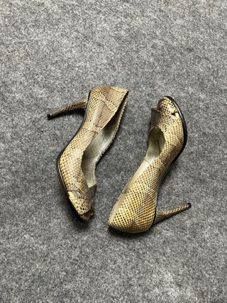Tacones Dolce & Gabbana Pitón Beige/Marrón