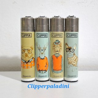 Set 4 Accendini Clipper Animali