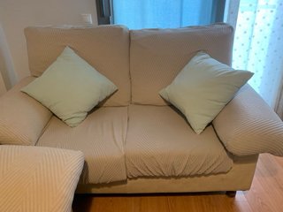 Sofá de 2 + 2 plazas beige