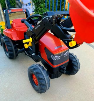 Tractor Infantil Kubota con Pala y Remolque