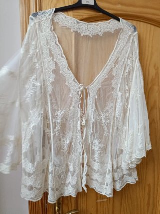 Cárdigan tul bordado talla única 48/50