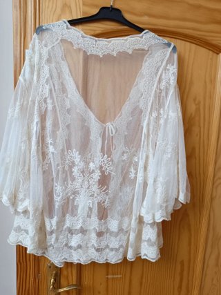 Cárdigan tul bordado talla única 48/50