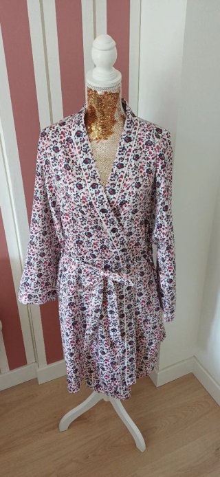 Conjunto Bata y Camisón Satén Indigo Sky