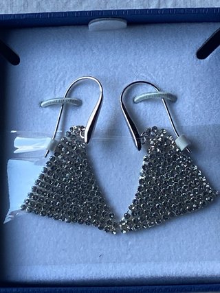 Pendientes Swarovski Plata en forma de hoja