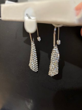 Pendientes Swarovski Plata en forma de hoja