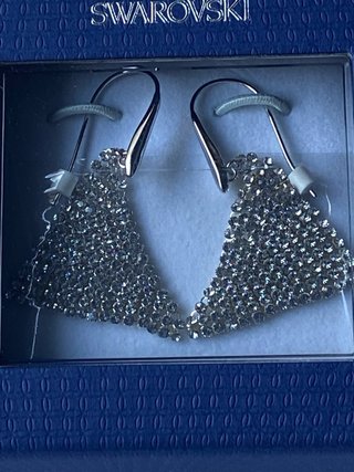 Pendientes Swarovski Plata en forma de hoja