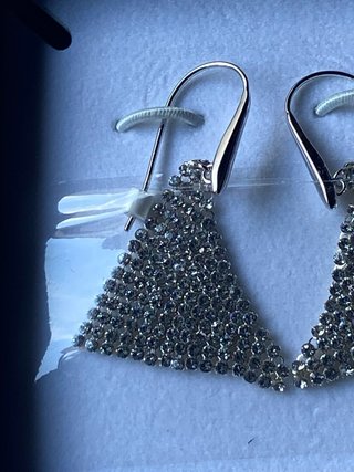 Pendientes Swarovski Plata en forma de hoja