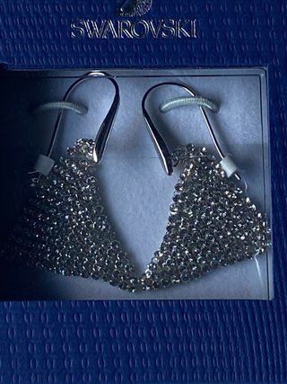 Pendientes Swarovski Plata en forma de hoja