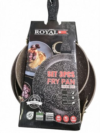 Set 3 Padelle Pietra Lavica Royal+