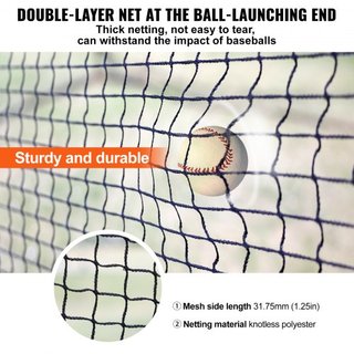 Cage de Bateo de Béisbol, Red y Estructura de Cage de Bateo de Softbol y Béisbol, Red de Cage Portátil para Práctica con Bolsa de Transporte, Cage de Lanzamiento Enclosed de Alta Resistencia, para...