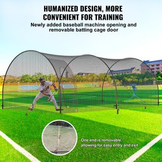 Cage de Bateo de Béisbol, Red y Estructura de Cage de Bateo de Softbol y Béisbol, Red de Cage Portátil para Práctica con Bolsa de Transporte, Cage de Lanzamiento Enclosed de Alta Resistencia, para...