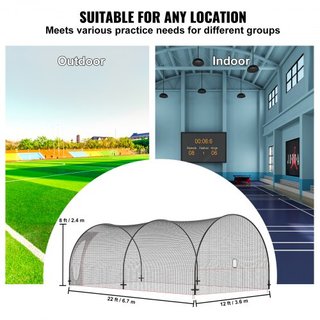 Cage de Bateo de Béisbol, Red y Estructura de Cage de Bateo de Softbol y Béisbol, Red de Cage Portátil para Práctica con Bolsa de Transporte, Cage de Lanzamiento Enclosed de Alta Resistencia, para...
