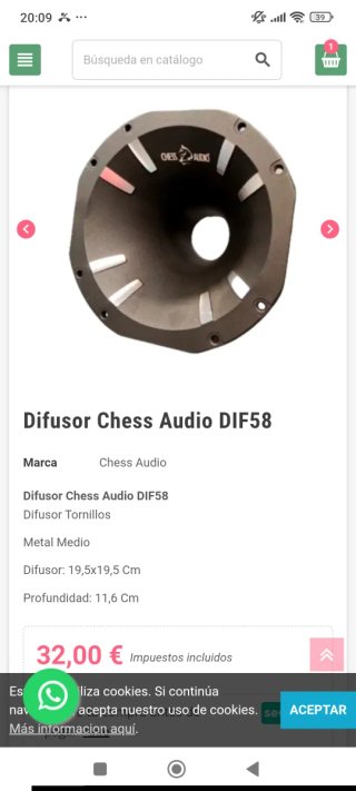 Difusor Chess Audio DIF58
