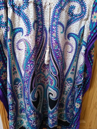 Vestido playero talla única estampado paisley