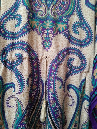 Vestido playero talla única estampado paisley
