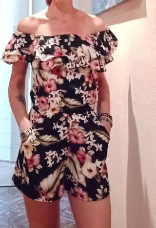 Mono corto estampado floral