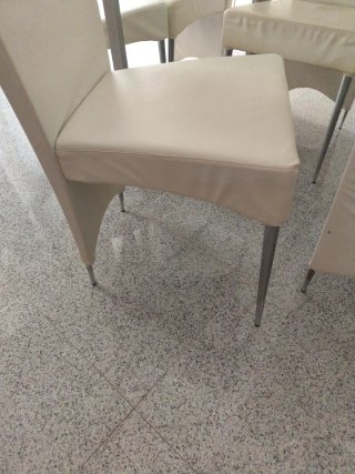 6 Sillas Comedor Piel Blanca