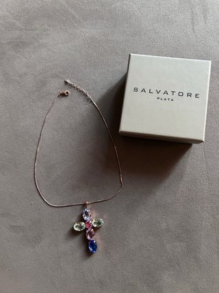 Collar Cruz Salvatore Plata Plata Ley
