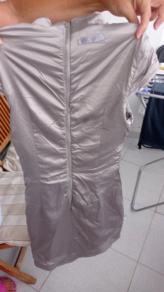 Vestido Fiesta GUESS Terciopelo Lentejuelas Gris D