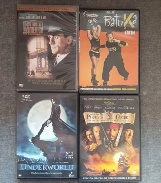 Lote 4 Películas DVD Dobles