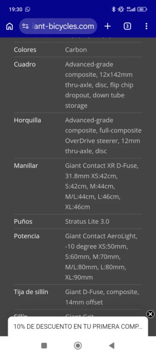 Bicicleta de gravel de carbono