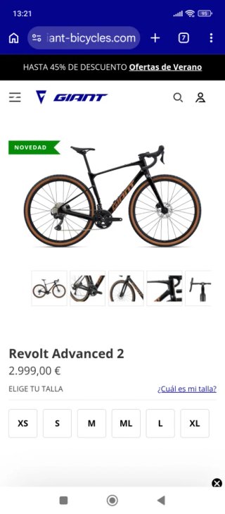 Bicicleta de gravel de carbono