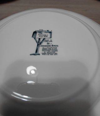 12 Platos Johnson Bros Porcelana Escena Rural