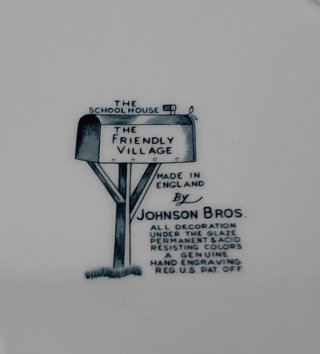 12 Platos Johnson Bros Porcelana Escena Rural