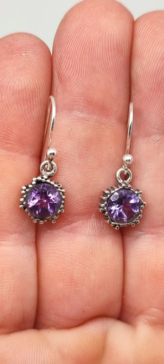 Pendientes de Plata y Amatista.