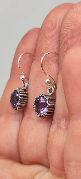 Pendientes de Plata y Amatista.