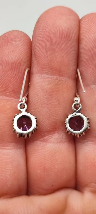 Pendientes de Plata y Amatista.